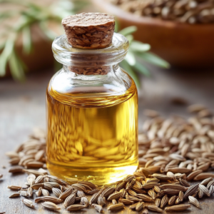 Cumin essential oil is an aromatic oil distilled from cumin seeds