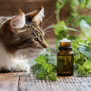 catnip essential oil, illustrating its role as an insect repellent