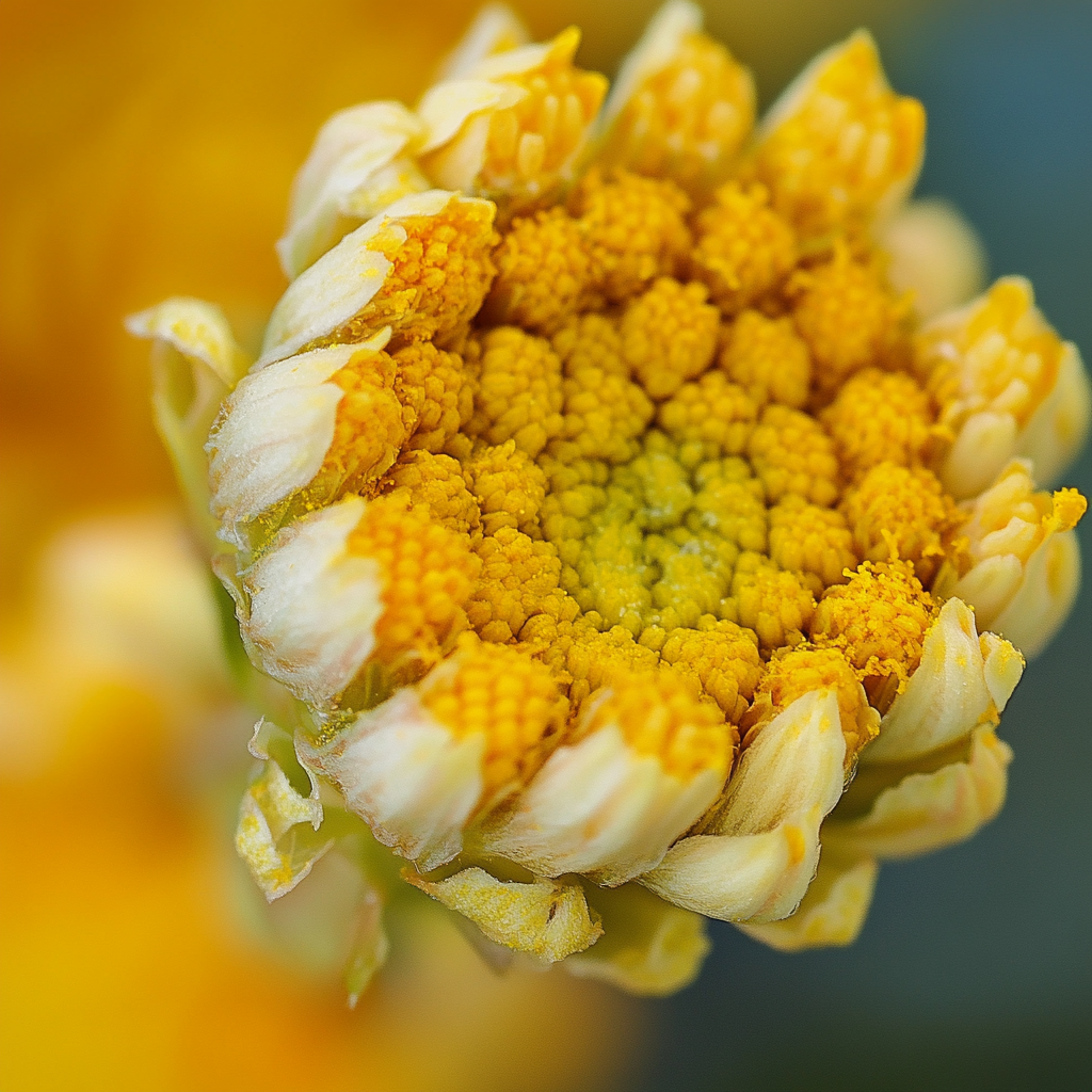 Close-up of a Helichrysum gymnocephalum blossom