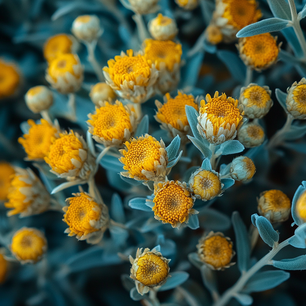 Helichrysum Italicum flowers