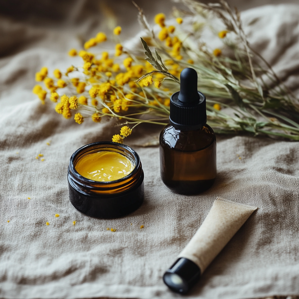 Skincare application with Helichrysum gymnocephalum