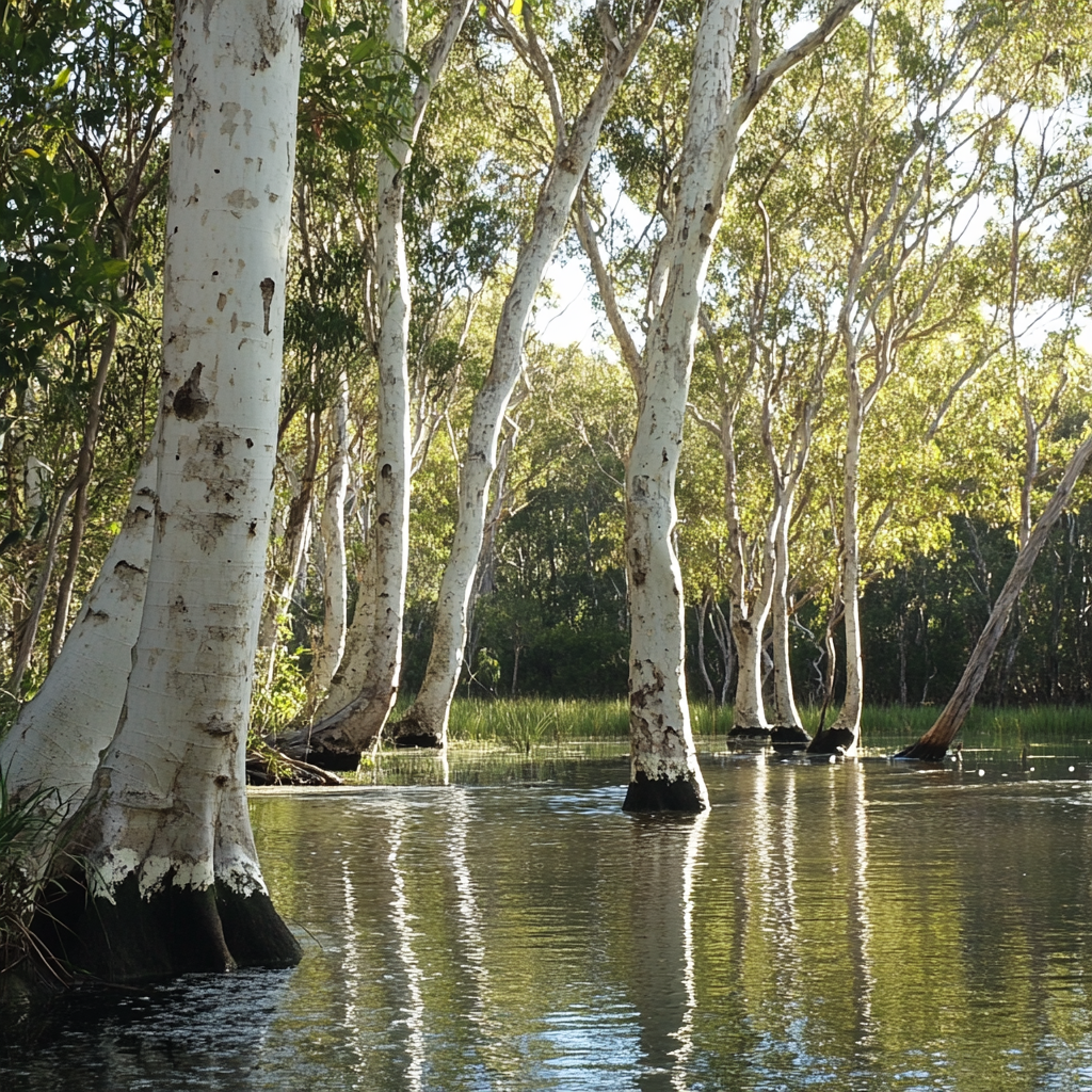 The natural habit and growth of Niaouli trees