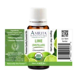 Lime Steam Distilled Organic Essential Oil by Amrita