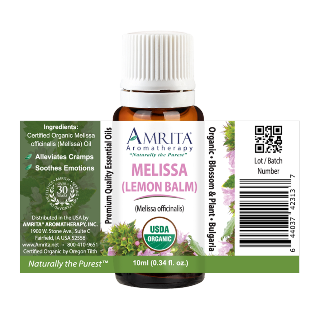 Melissa Lemon Balm Organic Essential Oil