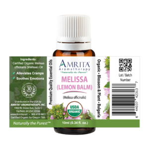 Melissa Lemon Balm Organic Essential Oil